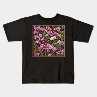 Orchid Stained glass Art Kids T-Shirt